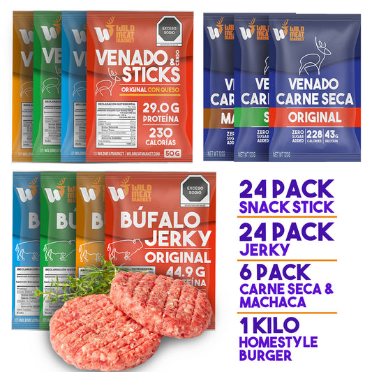 Variety Pack Sticks, Jerky & Homestyle Burger