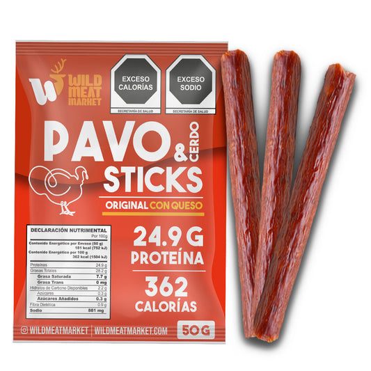 Pavo Sticks Original con Queso